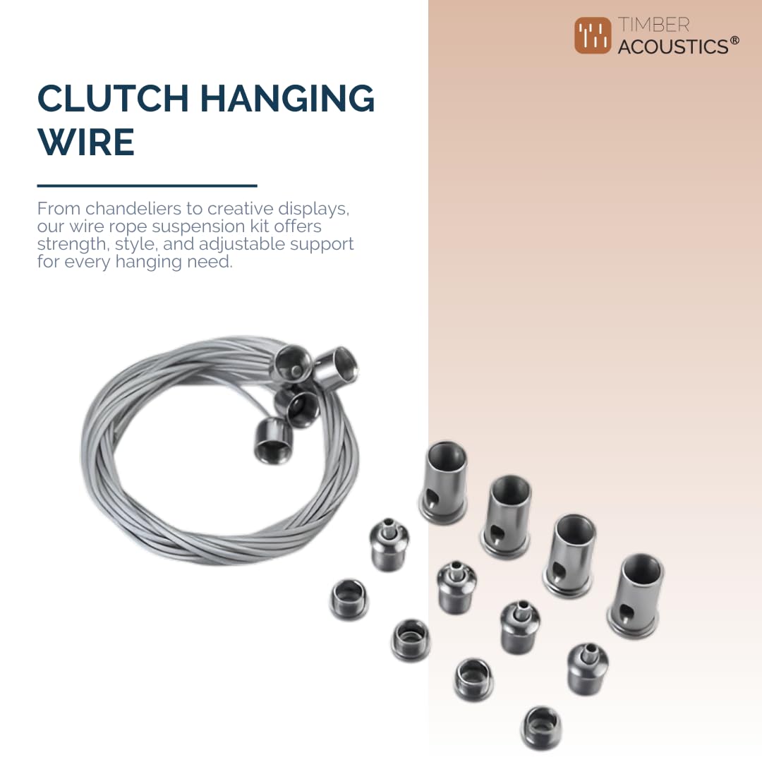 Wire Rope Suspension Kit for Hanging Lights, Billboards, Panels | Adjustable 1 Meter Wire Hanging Cable System