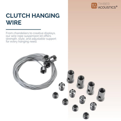 Wire Rope Suspension Kit for Hanging Lights, Billboards, Panels | Adjustable 1 Meter Wire Hanging Cable System