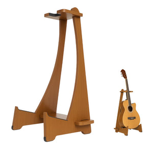 Wooden Long Neck Guitar Stand for Acoustic Classical Bass Guitars