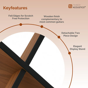 Wooden Floor Guitar Stand for Guitars