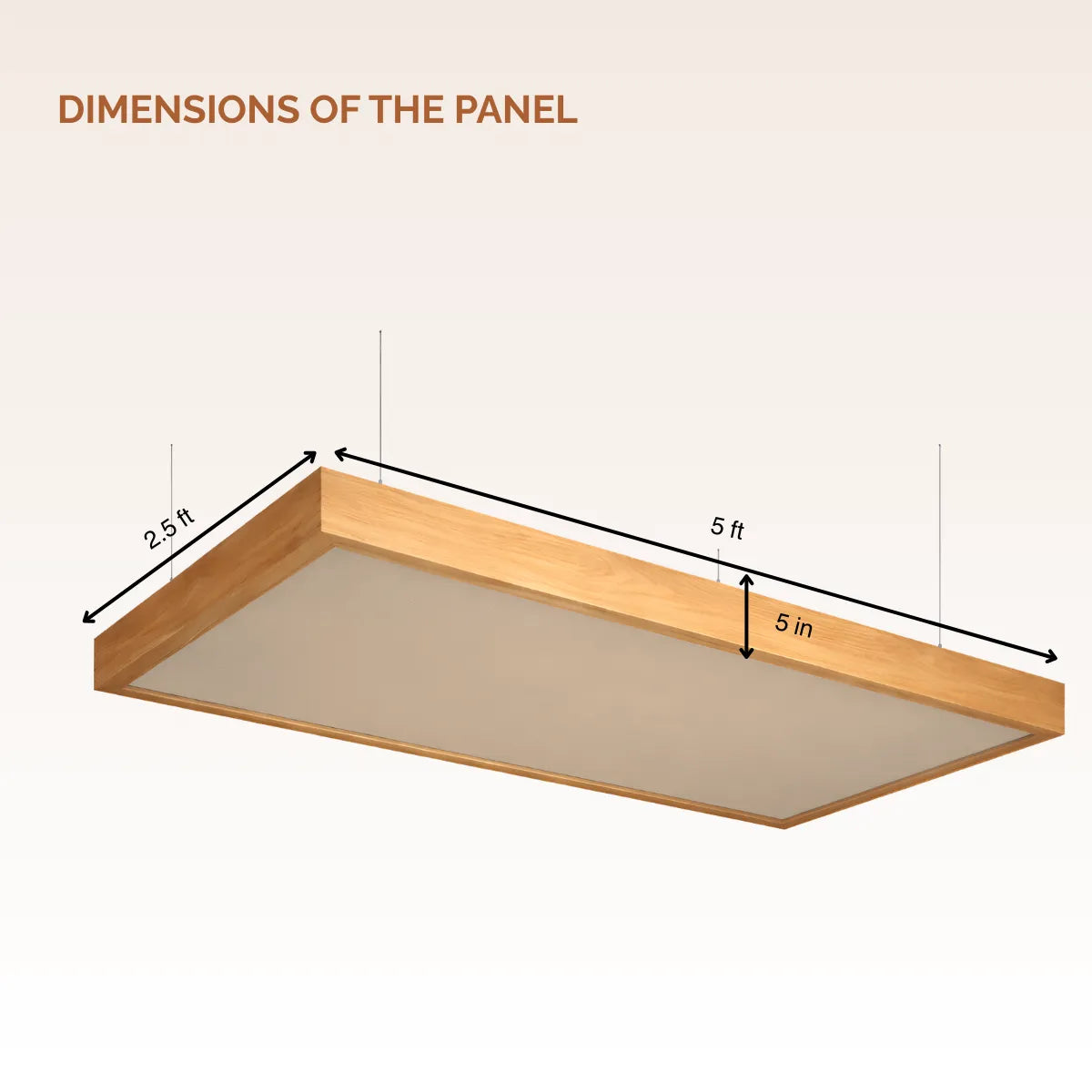 Wooden Frame Ceiling Absorption Panels [Set of 2]