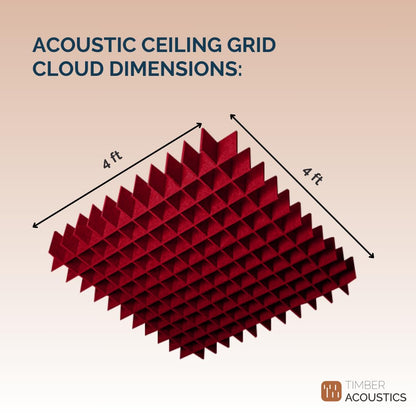 Acoustic Ceiling Grid Cloud for Sound Absorption