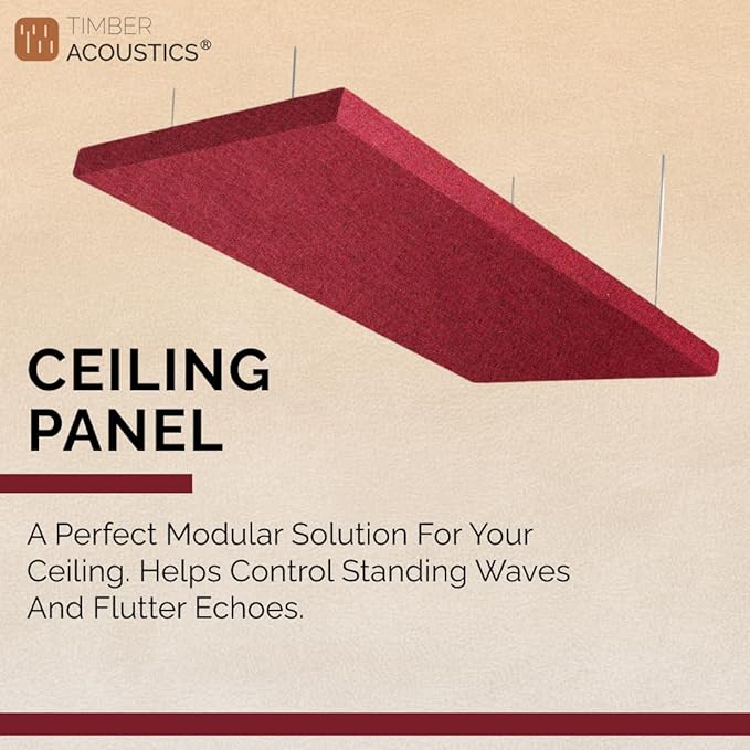 Timber Acoustics Ceiling Absorption Panels (Set of 2)
