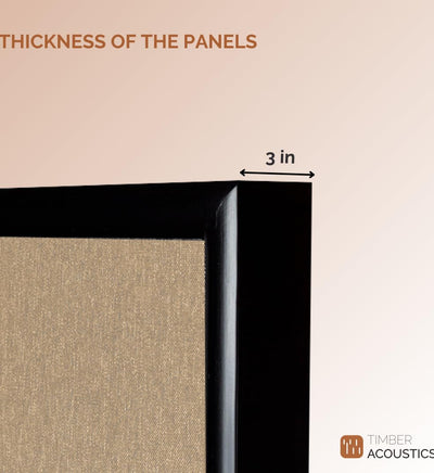 Soundproofing Wooden Frame Acoustic Panels (BLACK)