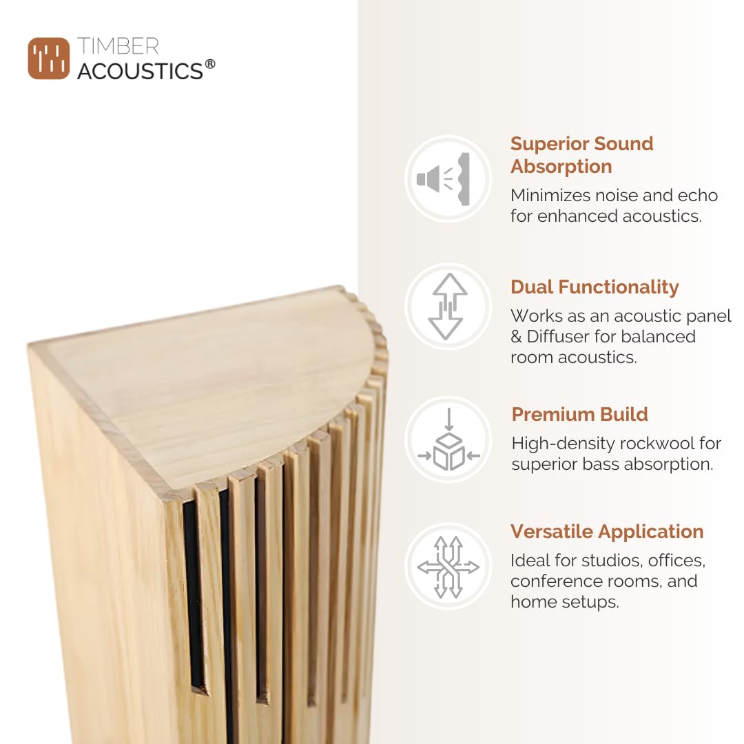 Wooden Slat Bass Traps, Low Frequency Absorption for Balanced & Clear Audio