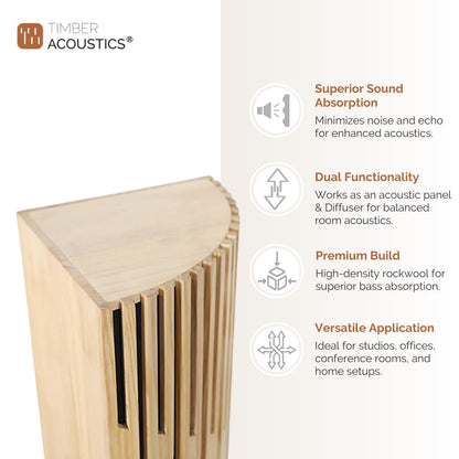 Wooden Slat Bass Traps, Low Frequency Absorption for Balanced & Clear Audio