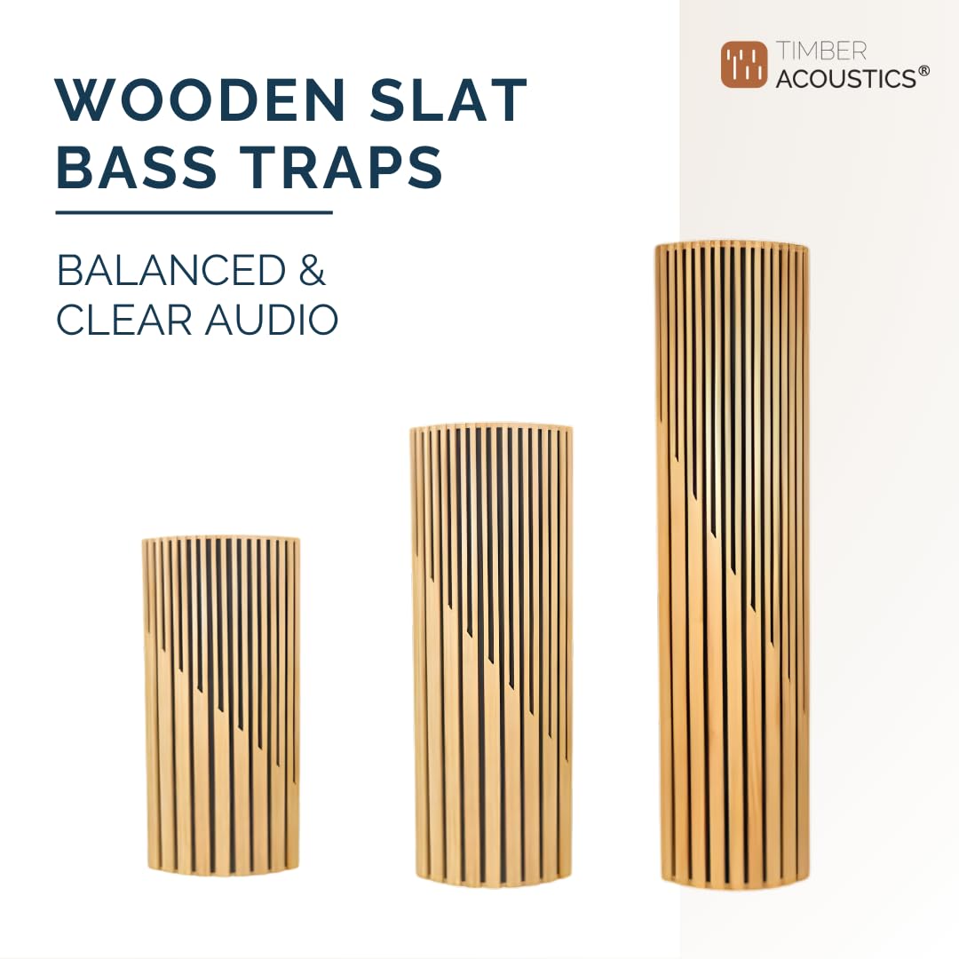 Wooden Slat Bass Traps, Low Frequency Absorption for Balanced & Clear Audio