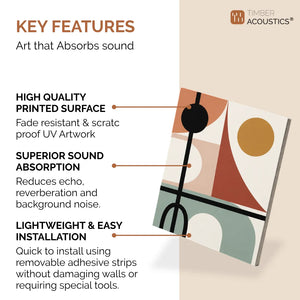 Noise Absorber Acoustic Art Wall Panels for Home, 48”x32”