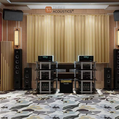 Wooden Slat Bass Traps, Low Frequency Absorption for Balanced & Clear Audio