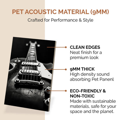 Noise Absorber Acoustic Art Wall Panels for  for Music Studio, 48”x32”