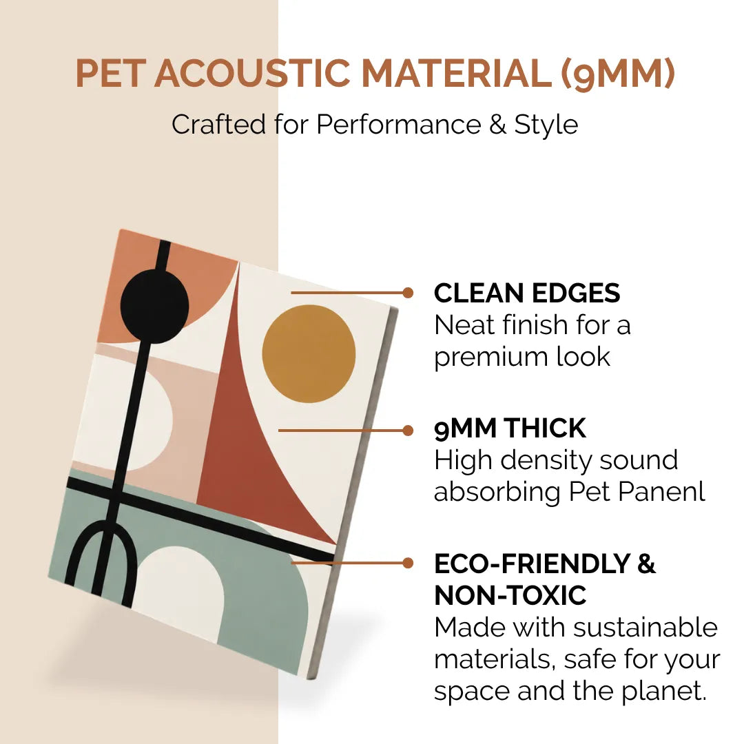 Noise Absorber Acoustic Art Wall Panels for Home, 48”x32”