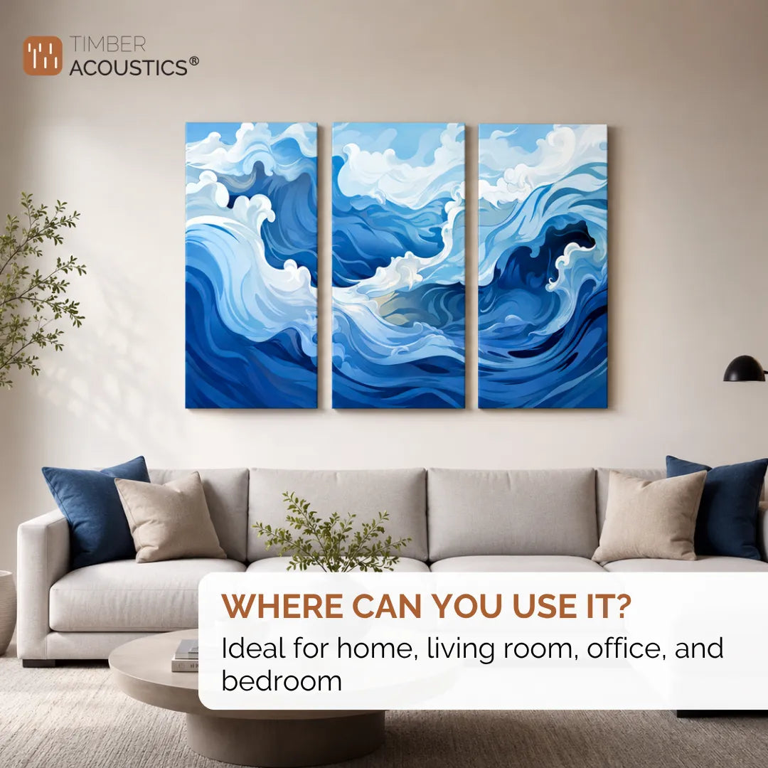 Noise Absorber Acoustic Art Wall Panels for Home, 48”x32”