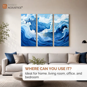 Noise Absorber Acoustic Art Wall Panels for Home, 48”x32”