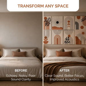 Noise Absorber Acoustic Art Wall Panels for Home, 48”x32”