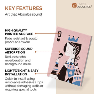 Noise Absorber Acoustic Art Wall Panels for Gaming Room, 48”x32”