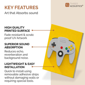 Noise Absorber Acoustic Art Wall Panels for Gaming Room, 48”x32”