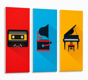 Noise Absorber Acoustic Art Wall Panels for  for Music Studio, 48”x32”