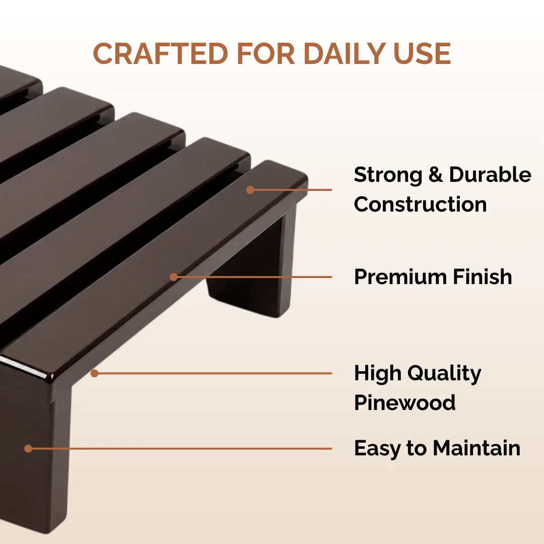Wooden Ergonomic Foot Rest for Under Desk for Home & Office
