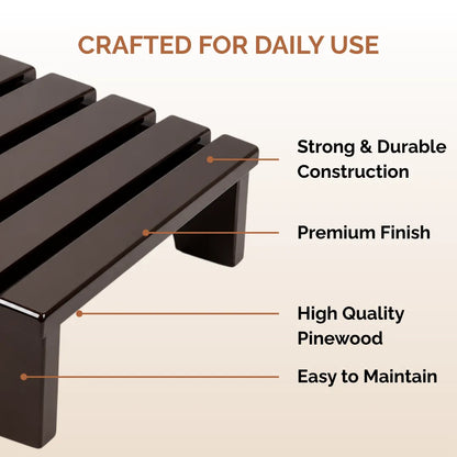 Wooden Ergonomic Foot Rest for Under Desk for Home & Office