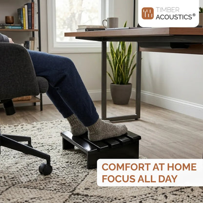 Wooden Ergonomic Foot Rest for Under Desk for Home & Office