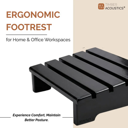 Wooden Ergonomic Foot Rest for Under Desk for Home & Office