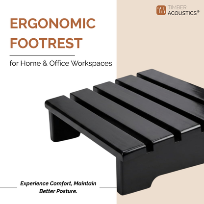 Wooden Ergonomic Foot Rest for Under Desk for Home & Office