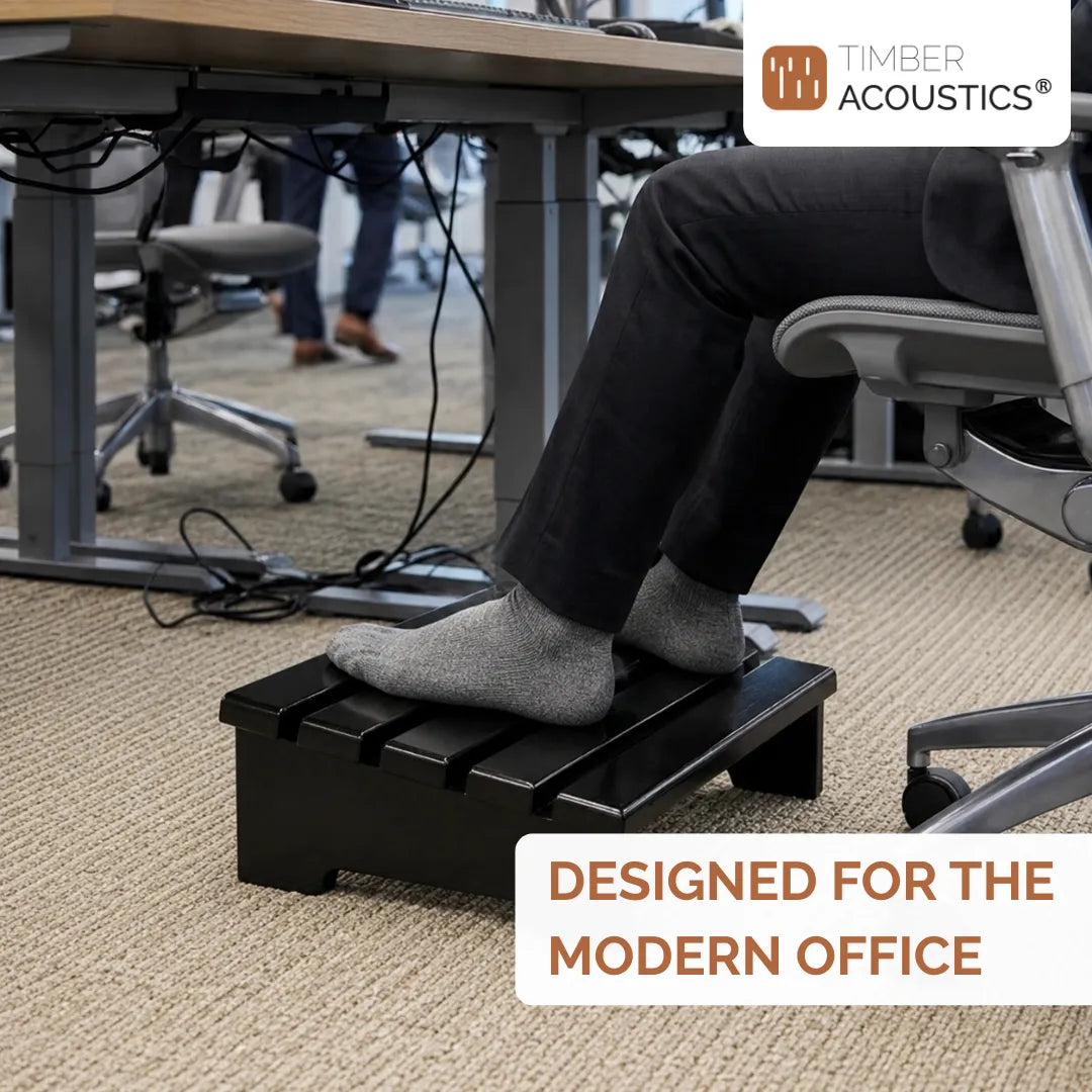 Wooden Ergonomic Foot Rest for Under Desk for Home & Office