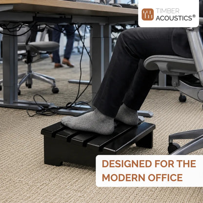 Wooden Ergonomic Foot Rest for Under Desk for Home & Office