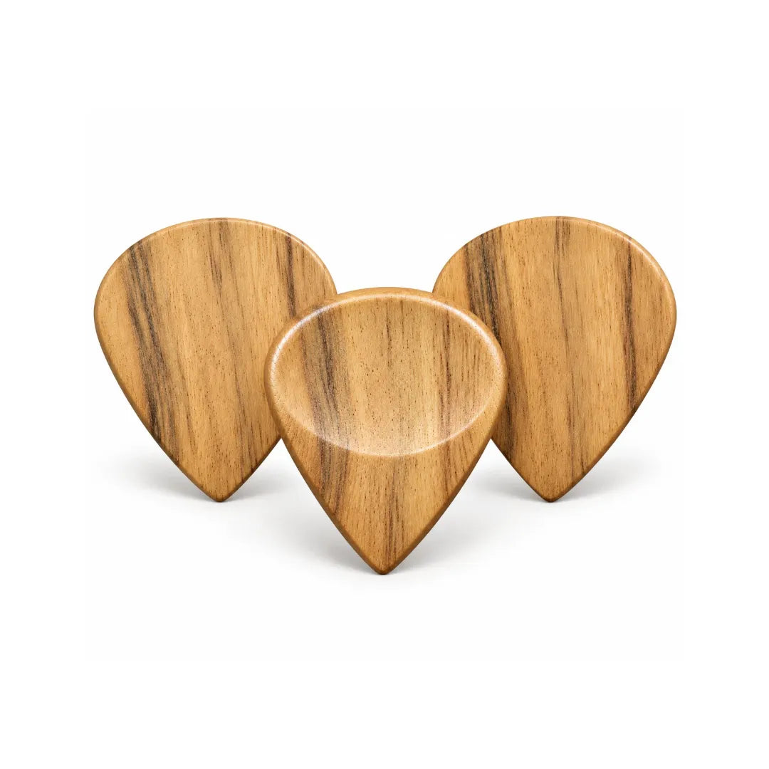 Teak Wood Guitar Picks | Handcrafted Wooden Plectrums for Acoustic, Electric & Bass Guitars For Beginners & Professionals