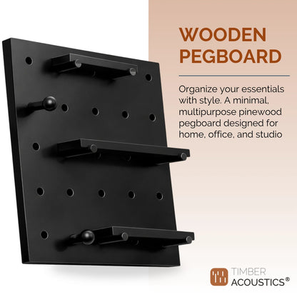 Wooden Multipurpose Pegboard Wall Organizer