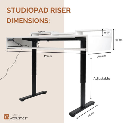StudioPad Riser, Height Adjustable Music Production Desk