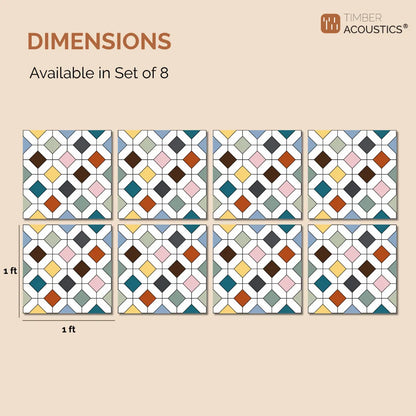 AcousTiles, 1' x 1' Acoustic Wall Tiles (Set of 8 )