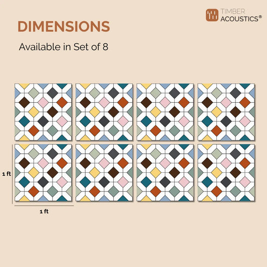 AcousTiles, 1' x 1' Acoustic Wall Tiles (Set of 8 )