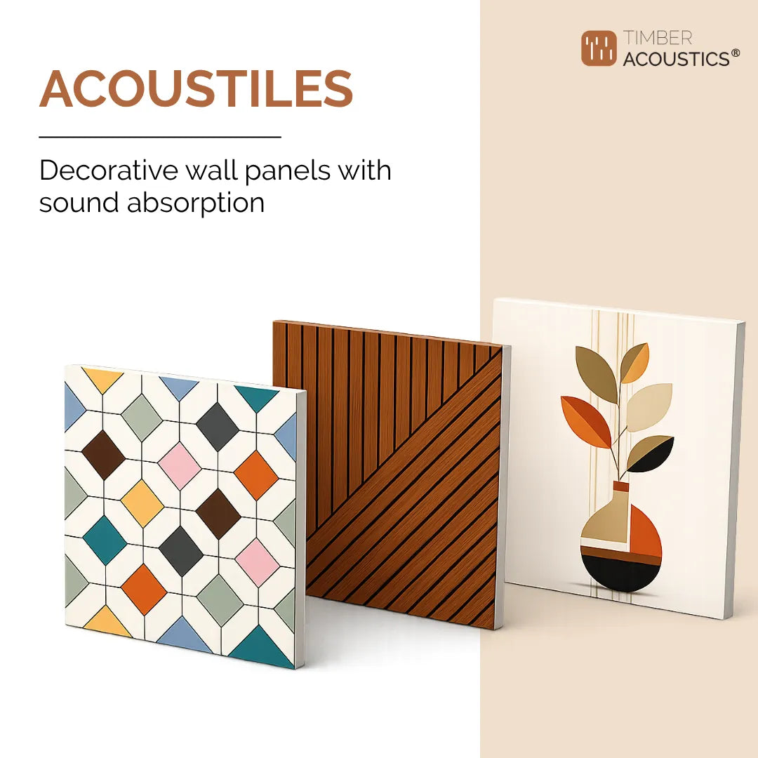AcousTiles, 1' x 1' Acoustic Wall Tiles (Set of 8 )