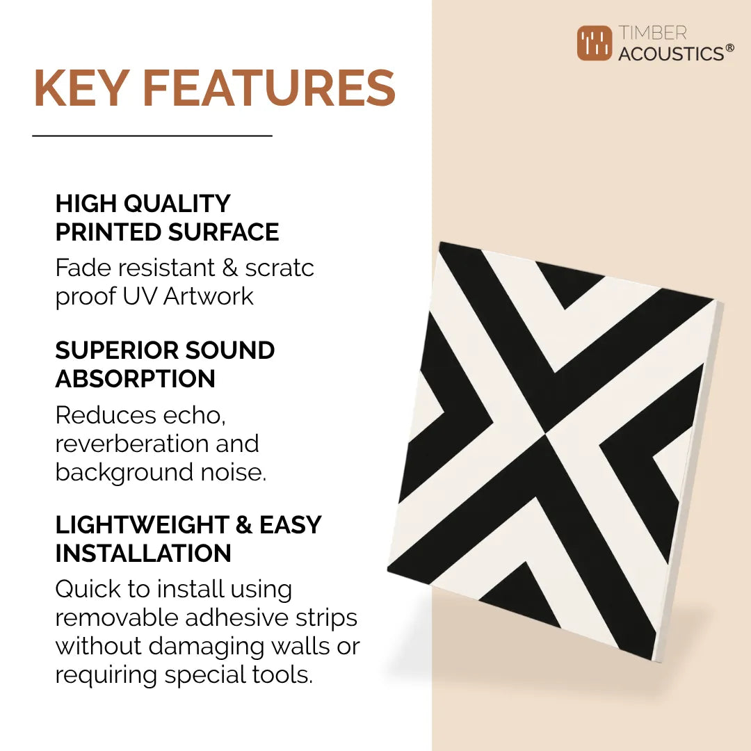 AcousTiles, 1' x 1' Acoustic Wall Tiles (Set of 8 )