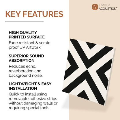 AcousTiles, 1' x 1' Acoustic Wall Tiles (Set of 8 )