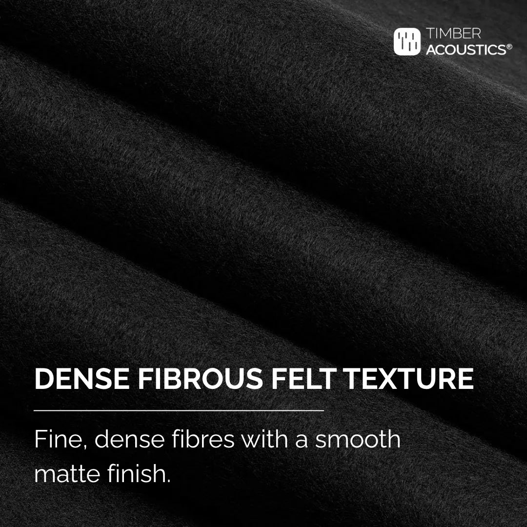 Acoustic Felt Fabric Material for Acoustic Curtains & Blinds, 1 Meter (Black )
