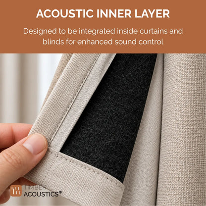 Acoustic Felt Fabric Material for Acoustic Curtains & Blinds, 1 Meter (Black )