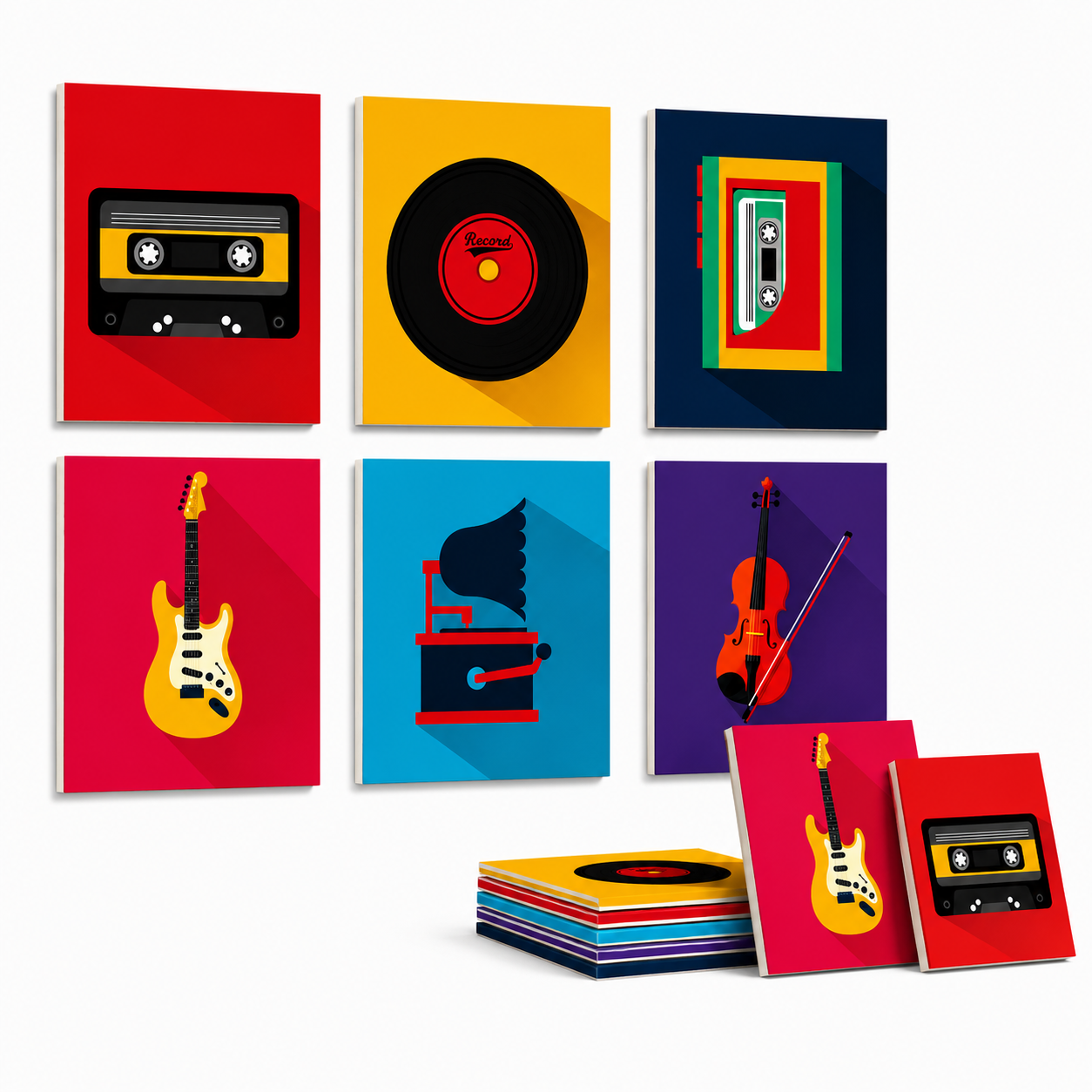 Noise Absorber Acoustic Art Wall Panels for  for Music Studio, 48”x32”