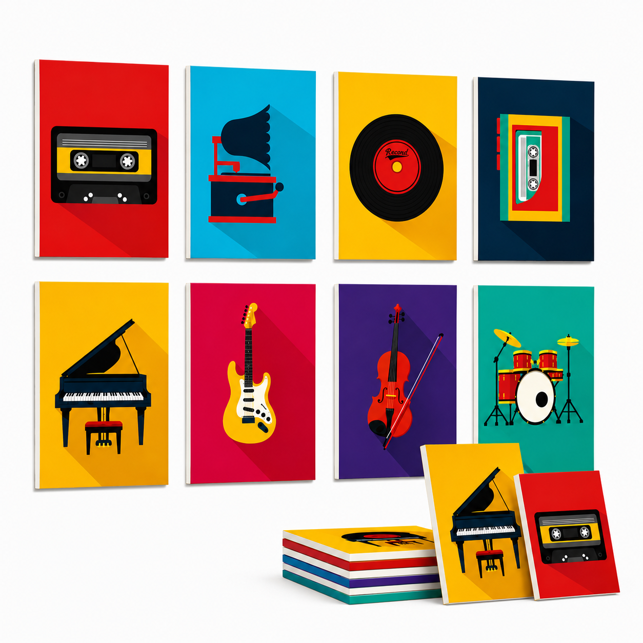 Noise Absorber Acoustic Art Wall Panels for  for Music Studio, 48”x32”