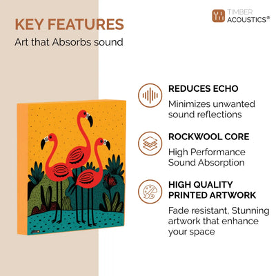 Printed Rockwool Acoustic Wall Panels