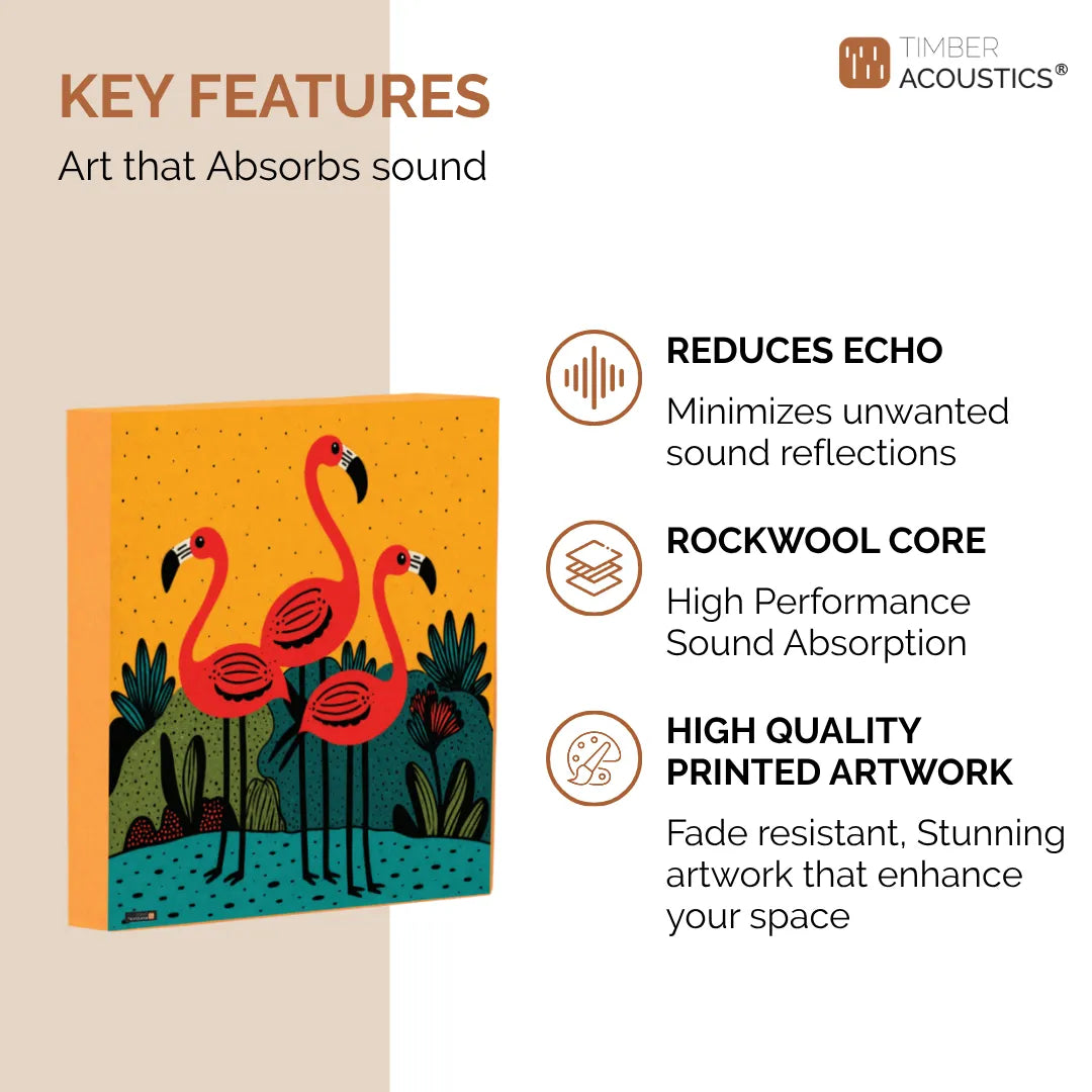 Printed Rockwool Acoustic Wall Panels