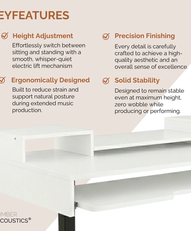 StudioPad Riser- Height Adjustable Music Production Desk