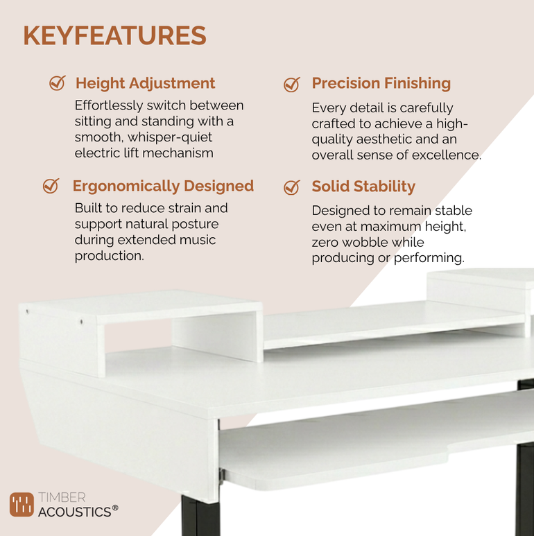StudioPad Riser- Height Adjustable Music Production Desk