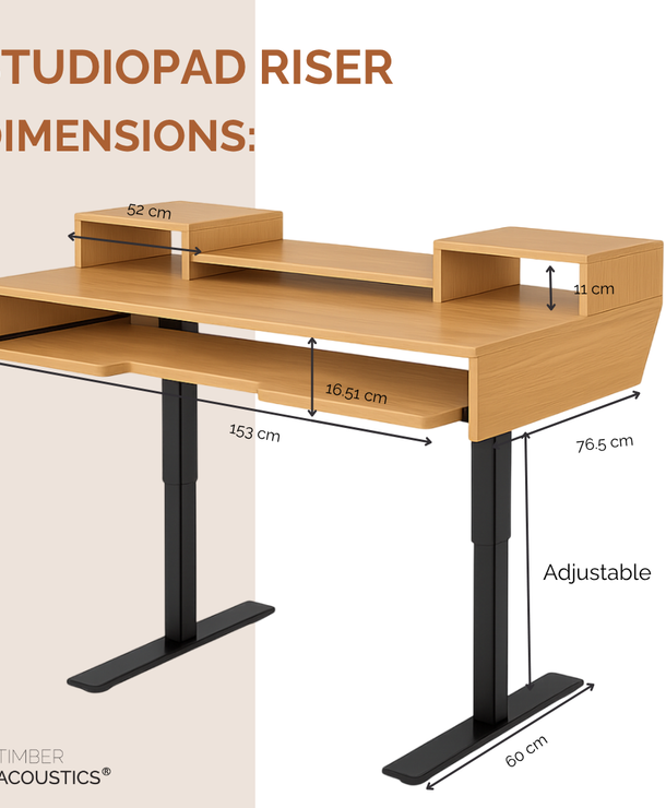 StudioPad Riser- Height Adjustable Music Production Desk