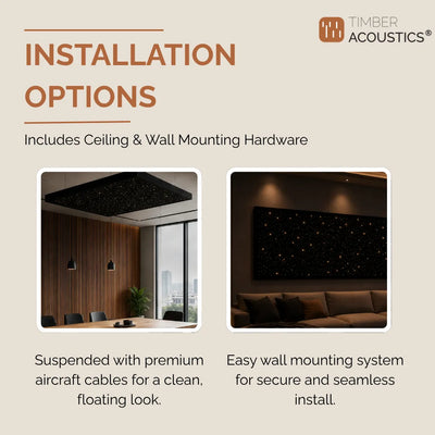 Starlit Acoustic Panel | Fiber Optic Starry Sound Absorbing Wall & Ceiling Panel
