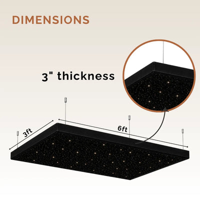 Starlit Acoustic Panel | Fiber Optic Starry Sound Absorbing Wall & Ceiling Panel