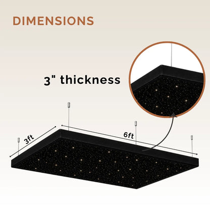 Starlit Acoustic Panel, Starry Sky Acoustic Ceiling Cloud & Wall Panel
