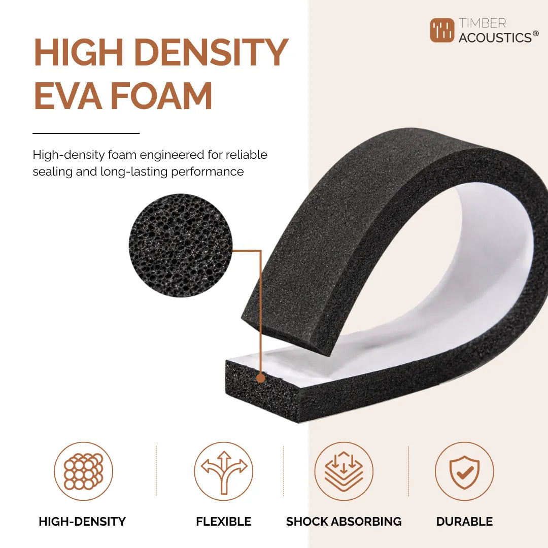High Density Foam Seal Tape | 12mm x 6mm x 5M