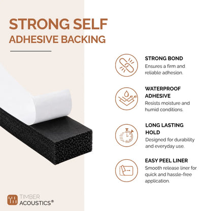 High Density Foam Seal Tape | 12mm x 6mm x 5M